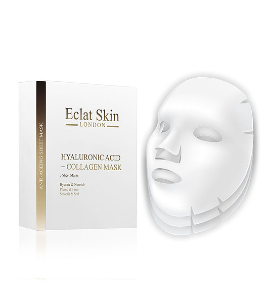 Комплект от 3 бр. маска за лице с колаген и хиалуронова киселина снимка
