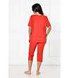Червена дамска памучна пижама Lala-1 снимка