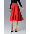 Червена пола Kiara с джобове-4 снимка