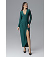 Дълга рокля в тъмнозелено Emilia-2 снимка
