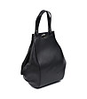 Черна дамска кожена чанта с нестандартен дизайн Modelia-2 снимка