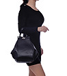 Черна дамска кожена чанта с нестандартен дизайн Modelia-4 снимка