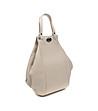 Светлобежова дамска кожена чанта с нестандартен дизайн Modelia-2 снимка