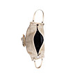 Светлобежова дамска кожена чанта с нестандартен дизайн Modelia-3 снимка