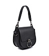 Малка дамска кожена чанта в черно Andrina-2 снимка