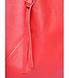 Червена дамска кожена чанта с нестандартен дизайн Alfina-2 снимка