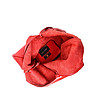 Червена дамска кожена чанта с нестандартен дизайн Alfina-3 снимка