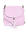 Велурена розова дамска чанта Nara-0 снимка