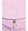 Велурена розова дамска чанта Nara-2 снимка