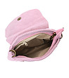 Велурена розова дамска чанта Nara-3 снимка