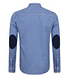 Карирана памучна мъжка риза Formats в синьо и бяло -1 снимка