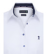 Бяла дамска памучна риза с контрастни детайли Abra-2 снимка