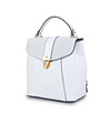 Бяла кожена дамска чанта Megane-2 снимка
