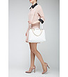 Дамска кожена бяла чанта Shade-4 снимка