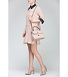 Елегантна розова дамска чанта от естествена кожа Issa-4 снимка
