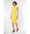 Жълта рокля без ръкави Tania-0 снимка