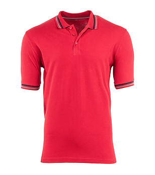 Червена мъжка памучна блуза Nоvil снимка