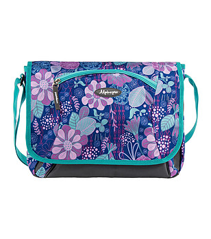 Дамска чанта за рамо в лилаво, сиво и зелено Chana снимка