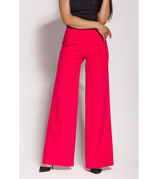 Дамски панталон в цвят малина Gubbi снимка