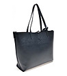 Черна трапецовидна дамска кожена чанта Salome-1 снимка