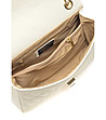 Бежова кожена малка дамска чанта Laura-3 снимка