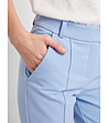 Светлосин дамски панталон с ръб Viliana-3 снимка