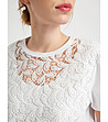 Бяла дамска памучна блуза Marena-2 снимка
