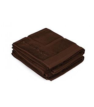Комплект от две кафяви памучни кърпи за крака 50х86 см снимка