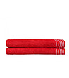 Комплект от две памучни хавлии в червено 50х90 см-1 снимка