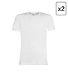 Комплект от 2 бр. бели мъжки памучни тениски Ron-0 снимка