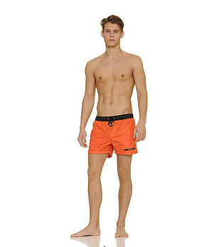 Плажни мъжки шорти в оранжево и черно Clark снимка