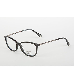 Дамски черни рамки за очила с ефектни дръжки снимка