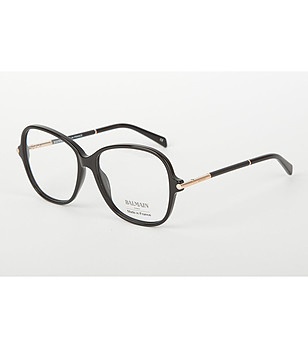 Черни дамски рамки за очила със златисто снимка