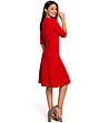 Червена рокля с памук Shania-1 снимка