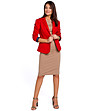 Червено дамско сако с памук Chara-0 снимка