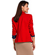 Червено дамско сако с памук Chara-2 снимка