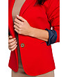 Червено дамско сако с памук Chara-3 снимка