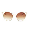 Дамски слънчеви очила в цвят слонова кост и златисто-1 снимка