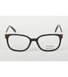 Unisex черни рамки за очила със златисти детайли встрани-1 снимка