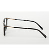 Unisex черни рамки за очила със златисти детайли встрани-2 снимка