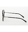 Черни дамски рамки за очила със златисто-2 снимка