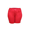 Червени дамски памучни къси панталони Edona-4 снимка