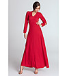 Червена дълга рокля Shania-2 снимка