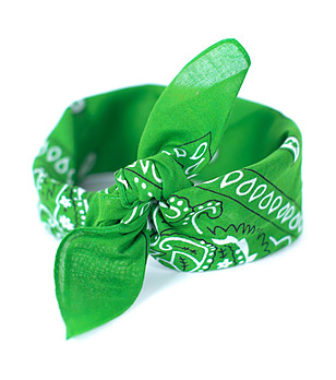 Памучна бандана за глава в зелено Belen снимка