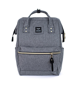 Сива текстилна раница с USB порт No.8 Classic M снимка