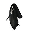 Черна дамска кожена чанта с релеф Meredith-2 снимка