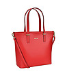 Червена дамска чанта от естествена кожа Luciana-2 снимка