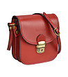 Червена дамска чанта за рамо от естествена кожа Marcia-0 снимка