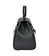 Черна дамска кожена чанта Wiola-3 снимка