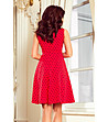 Червена памучна рокля на черни точки Trixie-1 снимка